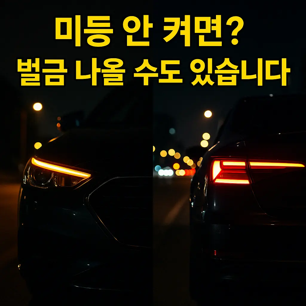 미등 안 켜면 과태료? 진짜라니!