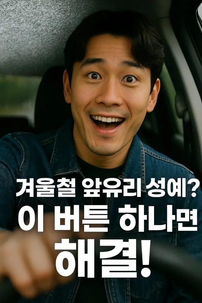 겨울철 앞유리 성에 제거 방법 예시 이미지
