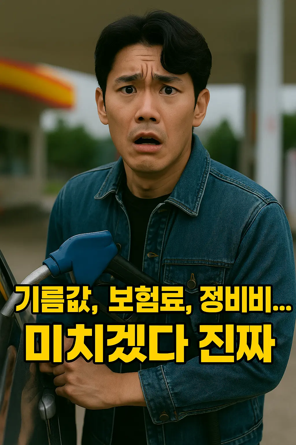 자동차 유지비에 부담을 느끼는 훈남 운전자