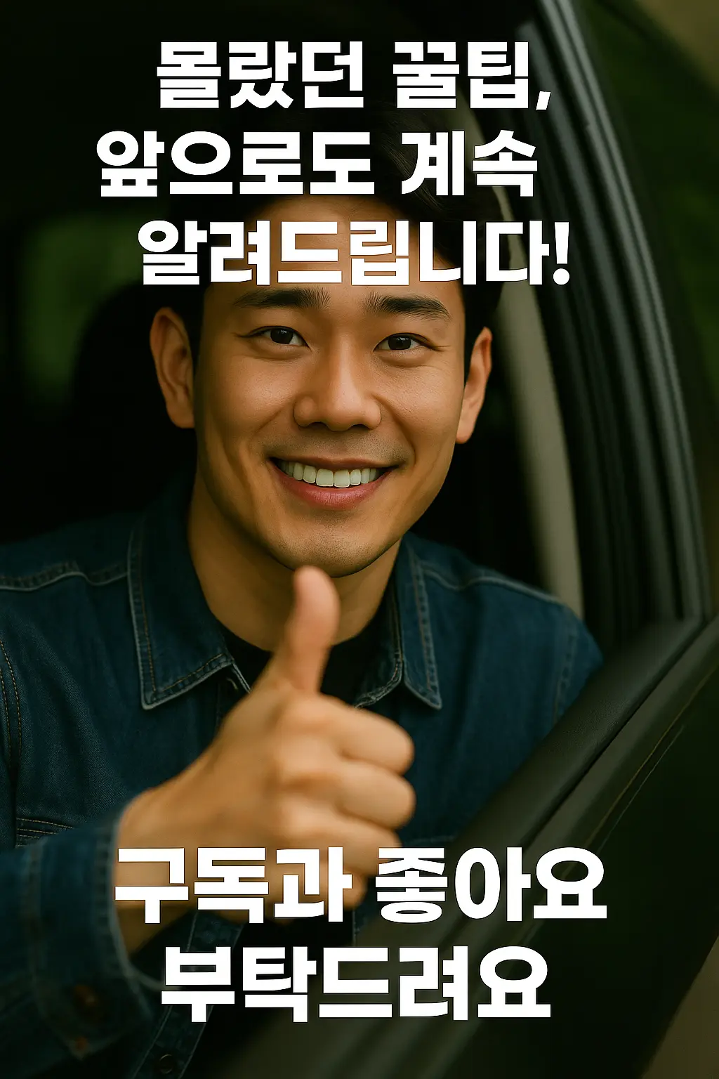 셀프 차량 정비 엄지척하며 인사하는 정비 훈남