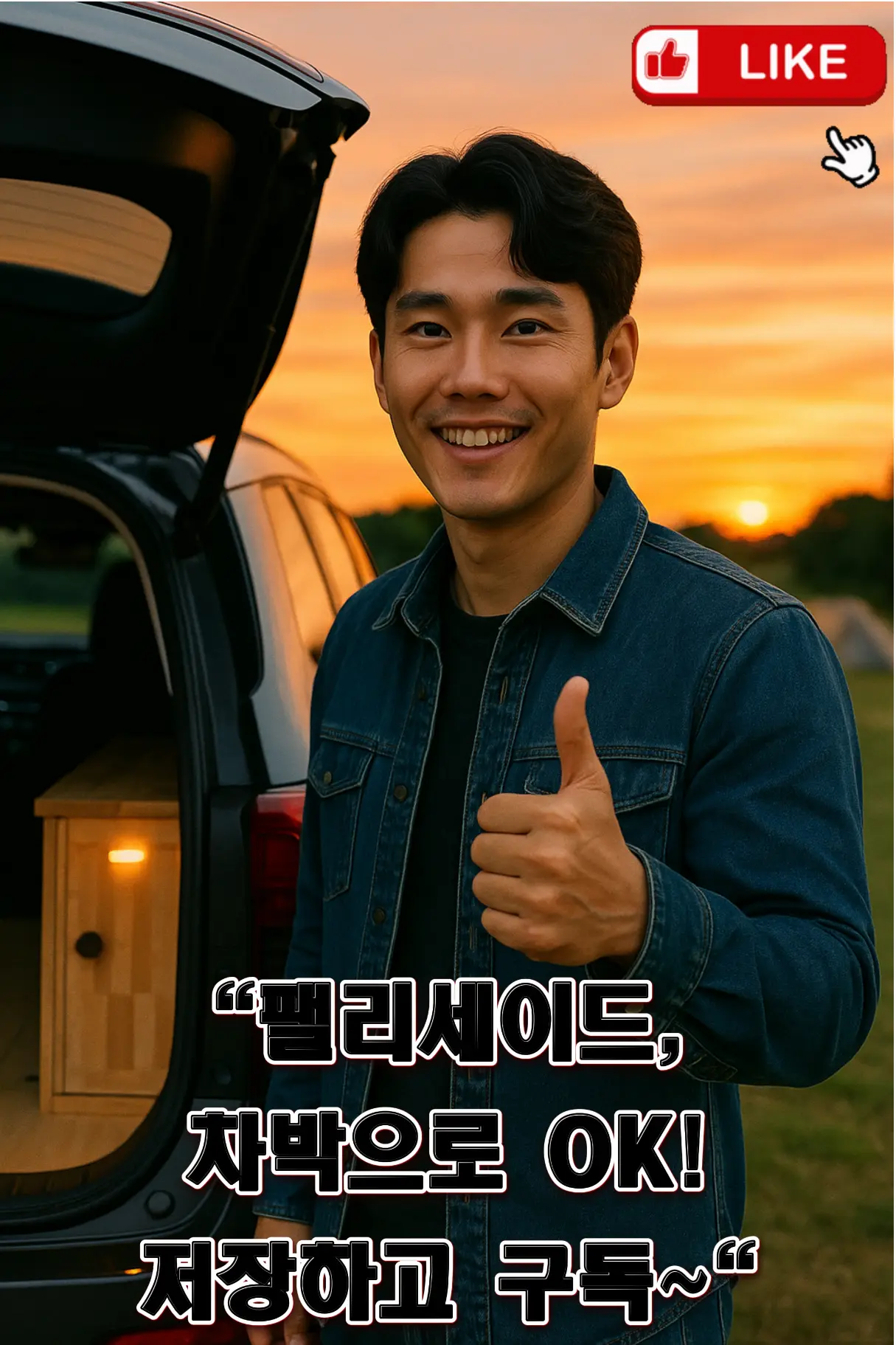 "팰리세이드 차박 후기: 시트 폴딩 후 평탄화된 내부 모습"