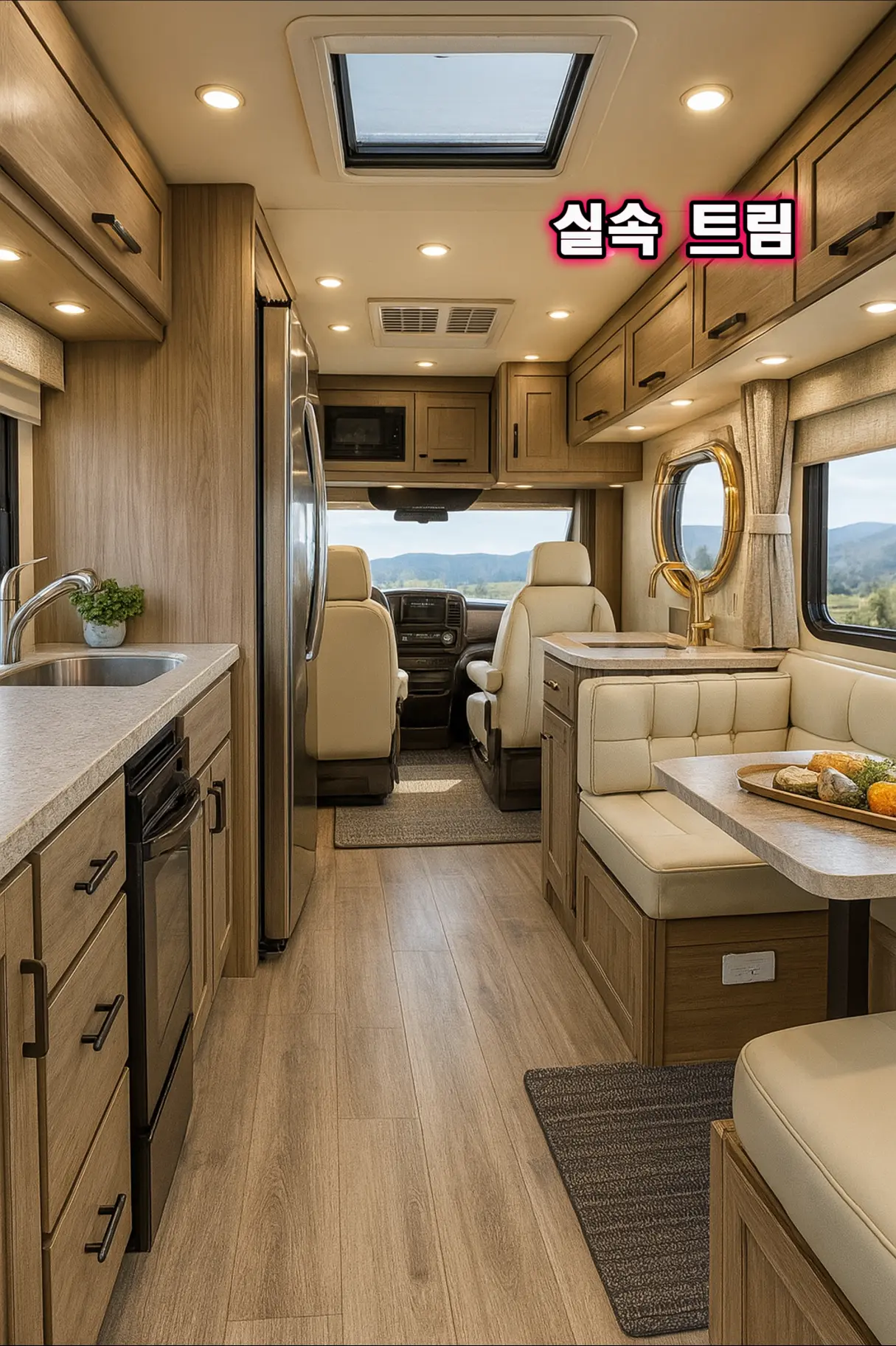 우드 톤 실속형 트림 주방·다이넷